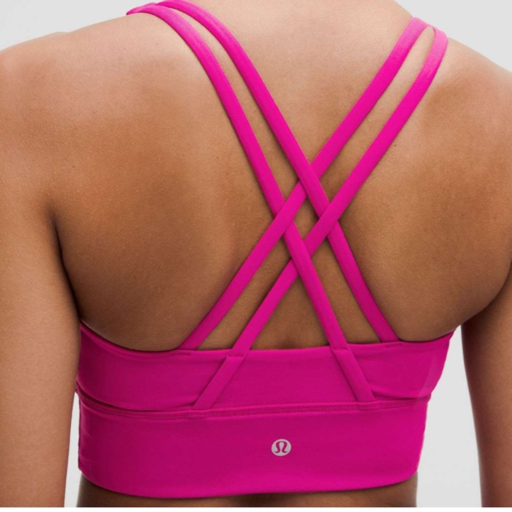 Lululemon Energy Longline Bra *Medium Support, B–D Cups Ripened Raspberry Size 8 - Picture 7 of 10